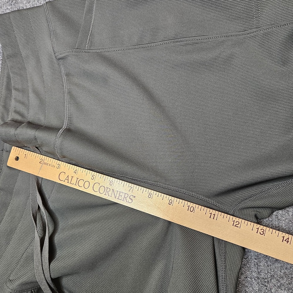 32 Degrees Cool Women's Ribbed Knit Drawstring Pants Wide Leg Size XL Green - Picture 7 of 8